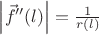$\left| \vec f''(l) \right| = \frac{1}{r(l)}$ $\left| \vec f''(l) \right| = \frac{1}{r(l)}$