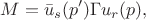 $$M=\bar{u}_s(p')\Gamma u_r(p),$$