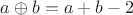 $a \oplus b = a + b - 2 $