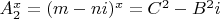 $A_2^x=(m-ni)^x=C^2-B^2i$