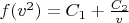 $ f(v^2) = C_1+ \frac{C_2}{v} $