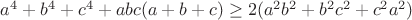 $a^4+b^4+c^4+abc(a+b+c) \ge 2(a^2b^2+b^2c^2+c^2a^2)$