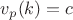 $v_p(k)=c$