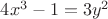 $ 4x^3-1=3y^2 $