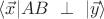 $\langle \vec x \vert AB \ \perp \ \vert \vec y \rangle$