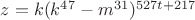 $z=k(k^{47}-m^{31})^{527t+217}$