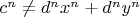 $c^n\ne d^nx^n+d^ny^n$
