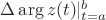 $\Delta \arg z(t)|_{t=a}^b$