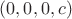 $(0,0,0,c)$