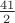 $\frac{41}{2}$