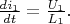 $\frac{di_1}{dt}=\frac{U_1}{L_1}.$
