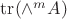 $\operatorname{tr} (\wedge^m A)$