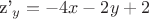 z'_y =-4x-2y+2