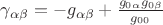 $\gamma_{\alpha \beta} = -g_{\alpha \beta} + \frac{g_{0 \alpha} g_{0 \beta}}{g_{0 0}}$