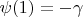 $\psi(1)=-\gamma$