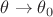 $\theta\to\theta_0$