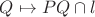 $Q \mapsto PQ \cap l$