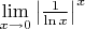 $\lim\limits_{x\to0}\left|{1\over\ln x}\right|^x$