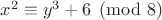 $x^2 \equiv y^3+6 \pmod{8}$