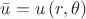 $\[\bar u = u\left( {r,\theta } \right)\]$