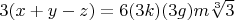 $3(x+y-z)=6(3k)(3g)m\sqrt[3]{3}$