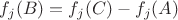 $f_j(B)=f_j(C)-f_j(A)$