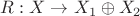 $R: X \to X_1 \oplus X_2$