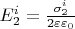 $E_2^i=\frac {\sigma_2^i}{2\varepsilon\varepsilon_0}$