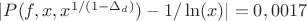 $|P(f,x,x^{1/(1-\Delta_d)})-1/\ln(x)|=0,0017$