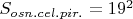 $S_{osn. cel. pir.}=19^2$