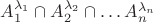 $A_1^{\lambda_1}\cap A_2^{\lambda_2}\cap \ldots A_n^{\lambda_n}$