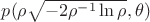 $p(\rho\sqrt{-2\rho^{-1}\ln \rho},\theta)$