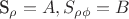 S_\rho=A, S_{\rho\phi}=B