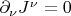 $\partial_\nu J^\nu=0$