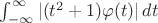 $\int_{-\infty}^{\infty}|(t^2+1)\varphi(t)|\,dt$