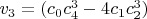 $v_3=(c_0 c_4^3-4 c_1 c_2^3)$
