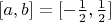 $[a,b]=[-\frac{1}{2},\frac{1}{2}]$