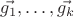 $\vec{g_1},\ldots,\vec{g_k}$