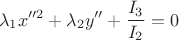 $$\lambda_1x''^2+\lambda_2y''+\frac{I_3}{I_2}=0$$ $$\lambda_1x''^2+\lambda_2y''+\frac{I_3}{I_2}=0$$