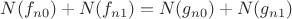 $N(f_{n0})+N(f_{n1})=N(g_{n0})+N(g_{n1})$