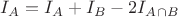 $I_A\DeltaB = I_A+I_B-2I_A_\cap_B$