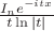 $I_{n} e^{-itx}\over t\ln{|t|}$