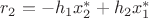 $\[{r_2} =  - {h_1}x_2^* + {h_2}x_1^*\]$