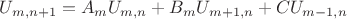 $U_{m,n+1}=A_mU_{m,n}+B_mU_{m+1,n}+CU_{m-1,n}$