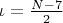 $\iota=\frac{N-7}2$