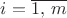 $i=\overline{1,\,m}$