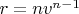 $r=n v^{n-1}$