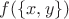 $f(\{x, y\})$