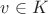 $v\in K$