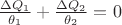 $\frac{\Delta Q_1}{\theta_1}+\frac{\Delta Q_2}{\theta_2}=0$